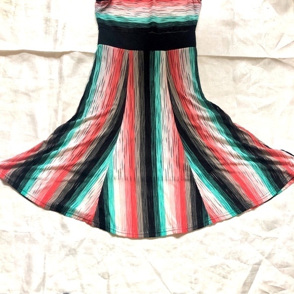 Dinh Ba Design Rainbow Textured Sleeveless Dress Small - Picture 4 of 12